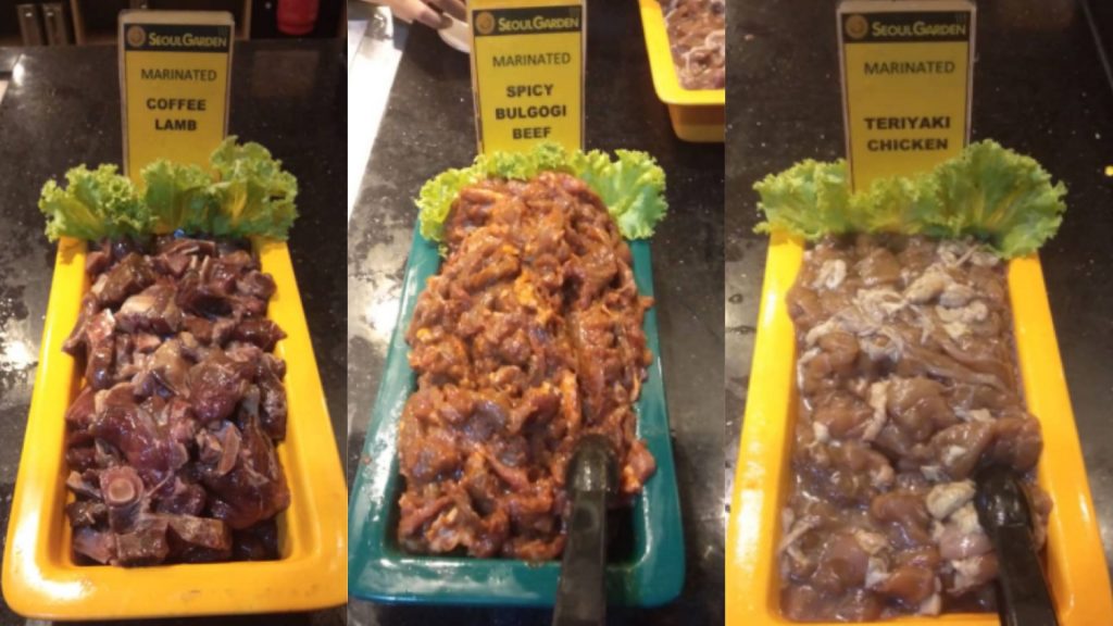 Left to right: Marinated Coffee Lamb, Spicy Bulgogi Beef & Teriyaki Chicken. All marinate sauces used are JAKIM Halal-certified.